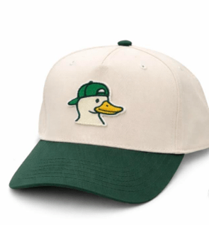 embroidered outdoor hat with duck on it